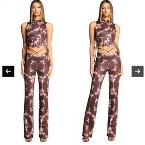 I.AM.GIA Tie-Dye Set in Brown and Cream